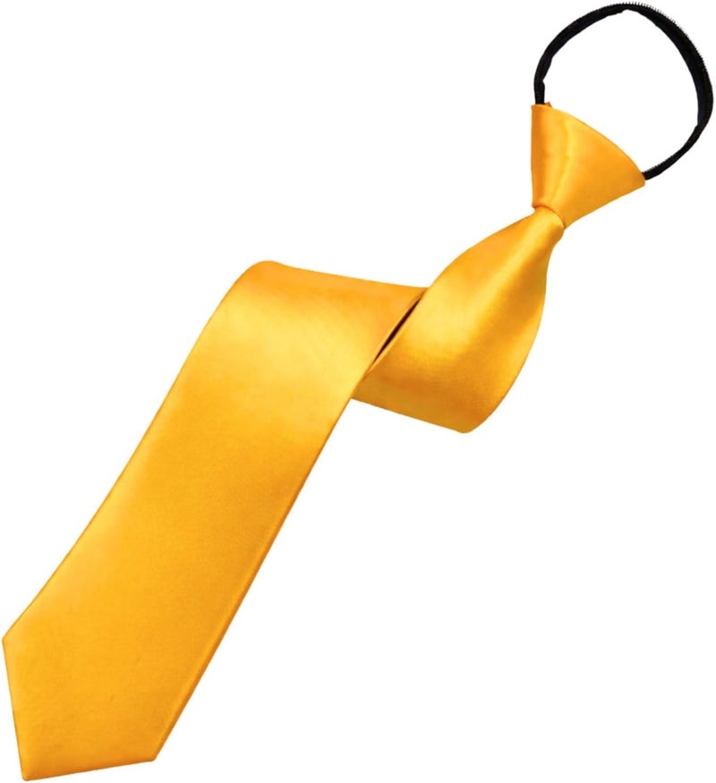 MD Style Pre-Tied Necktie for Men - Solid Color Neck Tie with Adjustable Zipper - Wedding Business Formal Clip on Ties - Image 1